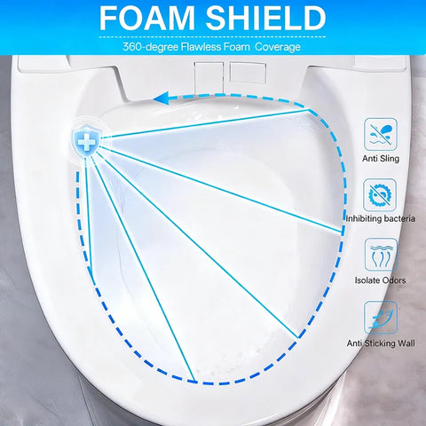 EPLO E18MAX Smart Toilet with Bidet - 1000g Power Flush AUTO Open/Close Moving Dryer
